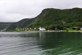 Town Selje on the western coast of Norway