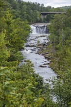 View of Little River Falls from Little River Fallls Overlook along the Little River Canyon Rim