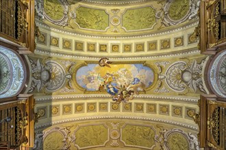 Ceiling frescoes in the State Hall of the Austrian National Library in Vienna, Austria, Europe