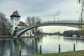 Spree am Treptower Park and cultural centre in Berlin, Germany, Europe