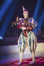 Clown Gensi at the Roncalli Christmas Circus in Berlin's Tempodrom on 20 December 2024