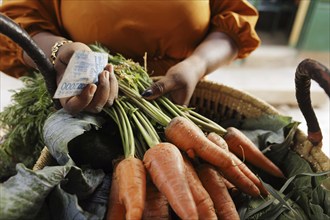 Sale of vegetables in Beo-Noree, 04.03.2024.photographed on behalf of the Federal Ministry for