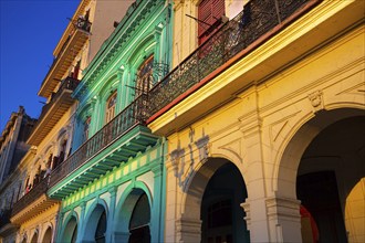 Scenic colorful Old Havana streets in historic city center (Havana Vieja) near Paseo El Prado and