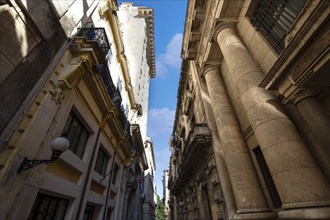 Scenic colorful Old Havana streets in historic city center of Havana Vieja near Paseo El Prado and