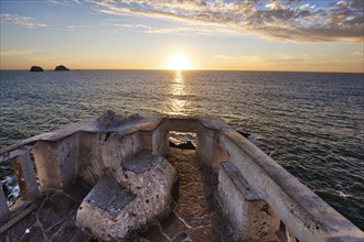 Famous Mazatlan sea promenade (El Malecon) with ocean lookouts and scenic landscapes