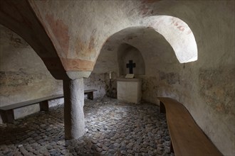 Crypt of the monastery church of St Cyriac dating from 993, early Romanesque, Sulzburg,