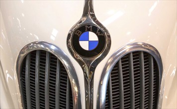 Radiator grille of the BMW 319/1 Roadster. Techno Classica is the trade fair for vintage, classic