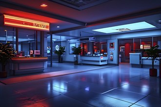 Emergency room entrance at night, ai generated, AI generated