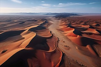 Namib desert from above, AI generated