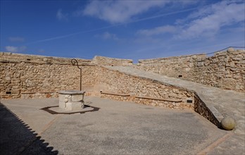 Entrance to Es Forti Fortress, Cala d'or, Santanyi, Majorca, Balearic Islands, Spain, Europe