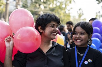 People from LGBT community and supporters participate in Pride Parade on December 22, 2024 in