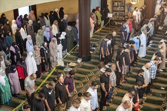 Dearborn, Michigan, Friday prayers at the Islamic Center of America, the largest mosque in North