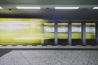 The underground line 7 runs at Bismarckstraße in Charlottenburg in Berlin, 27 February 2024.