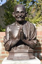 Mahatma Gandhi bust, museum district, Hull, Yorkshire, England, United Kingdom, Europe