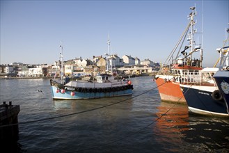 Boats in the harbour at Bridlington, Yorkshire, England, United Kingdom, Europe