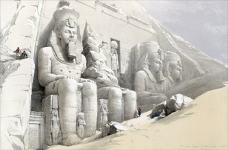 The Great Temple of Abu Simbel. Nubia, Egypt, c. 1850, Historical, digitally restored reproduction