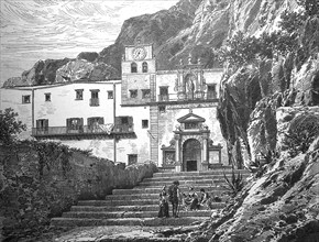 The Rosalia Grotto, Rosalia Grotto, on Monte Pelegrino, Palermo, Italy, 1880, Historical, digital