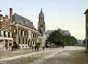 The Great Market in Arnhem, Arnhem, Holland, ca 1895, Historical, digitally restored reproduction