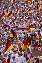 Fan march, German football fans march to the quarter-final Spain versus Germany, UEFA EURO 2024,