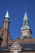 Tower, City Hall in the National Romantic style by Martin Nyrop, City Hall Square or Rådhuspladsen