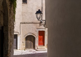 France, French Riviera and Cote D Azur, scenic streets of the old historic Antibes city center,