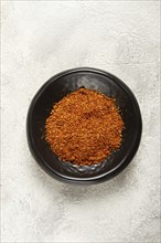 Svan salt, black bowl, spices of Georgia, Georgian traditional cuisine