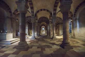 Interior view, Crypt, Imperial Cathedral, Cathedral of St Mary and St Stephen, UNESCO World