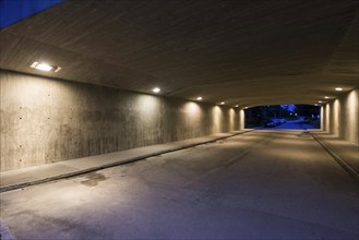 Footpath through tunnel at night, fear, evening, alone, nobody, fear, crime, phobia, danger, danger