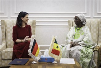 Annalena Bärbock (Alliance 90/The Greens), Federal Foreign Minister, recorded during a meeting with