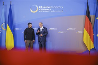 Ukraine Recovery Conference URC in Berlin. Olaf Scholz (SPD), Federal Chancellor, and Volodymyr