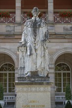 Sculpture of Ludwig I, King of Bavaria, in the spa garden of the Kissingen spa, Bad Kissingen,