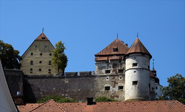 Hellenstein Castle fortress seen from the old town, Heidenheim an der Brenz, Baden-Württemberg,