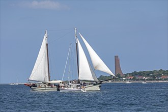 Sailing ship Elegant, sailing boat, naval memorial, Laboe, Kieler Woche, Kiel Fjord, Kiel,