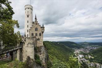 Lichtenstein Castle, Honau, Swabian Alb, Baden-Württemberg, Germany, Europe