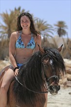 Riding holiday, Djerba, Tunisia, swimming with horses, riding, sea, Africa