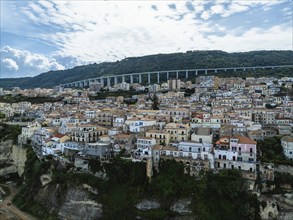 Pizzo from a drone, Calabria, Italy, Europe