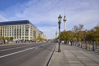 Radisson Collection Hotel, historic lantern and Berlin TV Tower, Berlin, capital city, independent