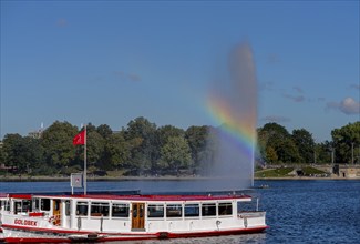 The Alster on Jungfernstieg, Hamburg, Germany, Europe