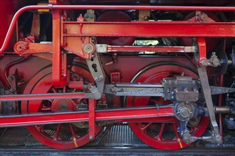 Drive of a steam locomotive, Germany, Europe