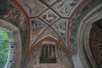 Ceiling fresco from around 1445 in the vestibule of St Martin's Church, Gothic basilica, completed