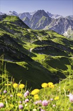 Höfats 2259m from the Zeigersattel, Allgäu Alps, Allgäu, Bavaria, Germany, Europe