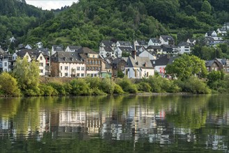 Sehl district with St Anthony's Chapel on the Moselle in Cochem, Rhineland-Palatinate, Germany,