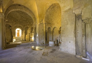 Interior view of the Baptistery of Venasque, Département Vaucluse, France, Europe