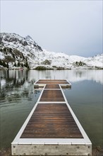 Bettmersee, mountain lake, alpine, bathing, swimming, footbridge, wooden footbridge, tranquillity,