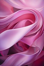 Background of softly flowing ribbons with color weaves intricately throughout the backdrop, AI