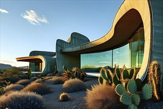 Building with a facade inspired by the skin of a cactus showcasing natural methods of heat