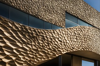 Facade of a building inspired by the skin of a cactus showcasing natural methods of heat regulation