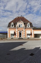 House with classicist façade on Zöllinplatz, spa town of Badenweiler, Black Forest,