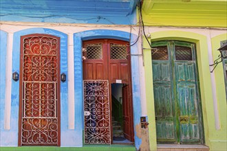 Scenic colorful Old Havana streets in historic city center (Havana Vieja) near Paseo El Prado and