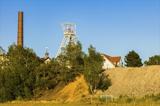 Rich colliery with spoil tip, Freiberg, Freiberg, Saxony, Germany, Europe